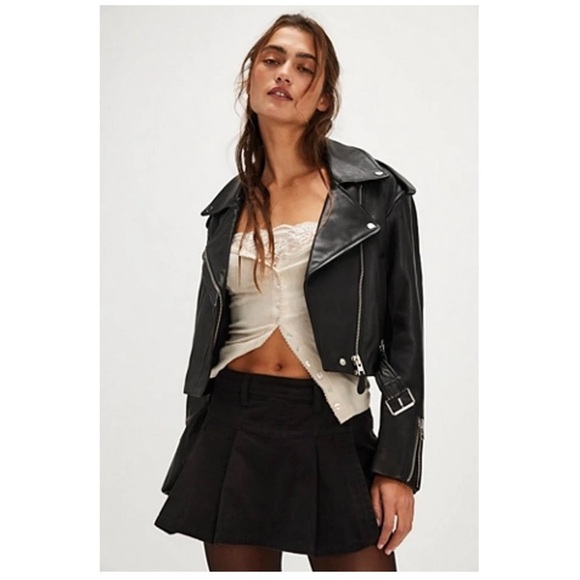 Free People | Academia Schoolgirl Serena Micro Skirt Skort Black - Picture 1 of 11